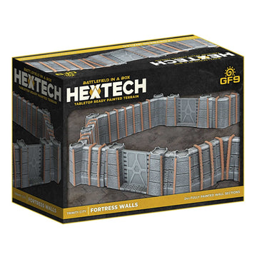 Hextech Tabletop Ready Painted Terrain: Trinity City Walls - Grey