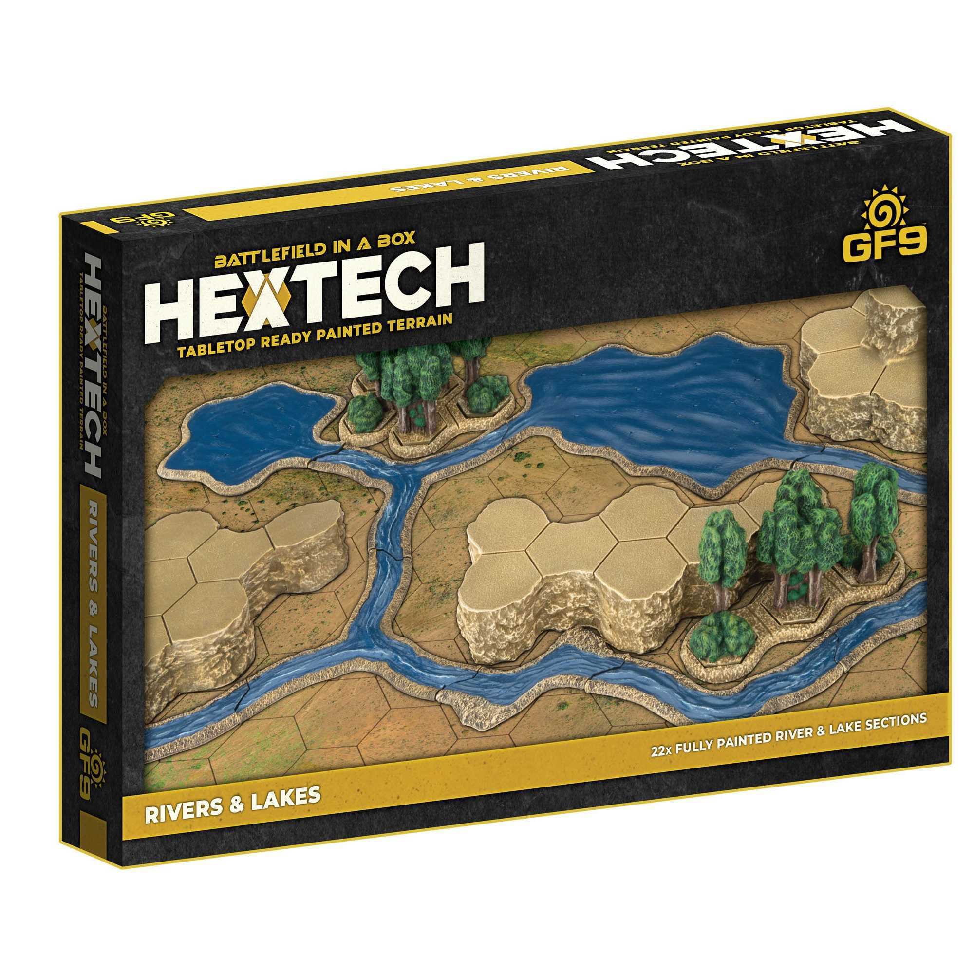 Hextech Tabletop Ready Painted Terrain: Rivers and Lakes