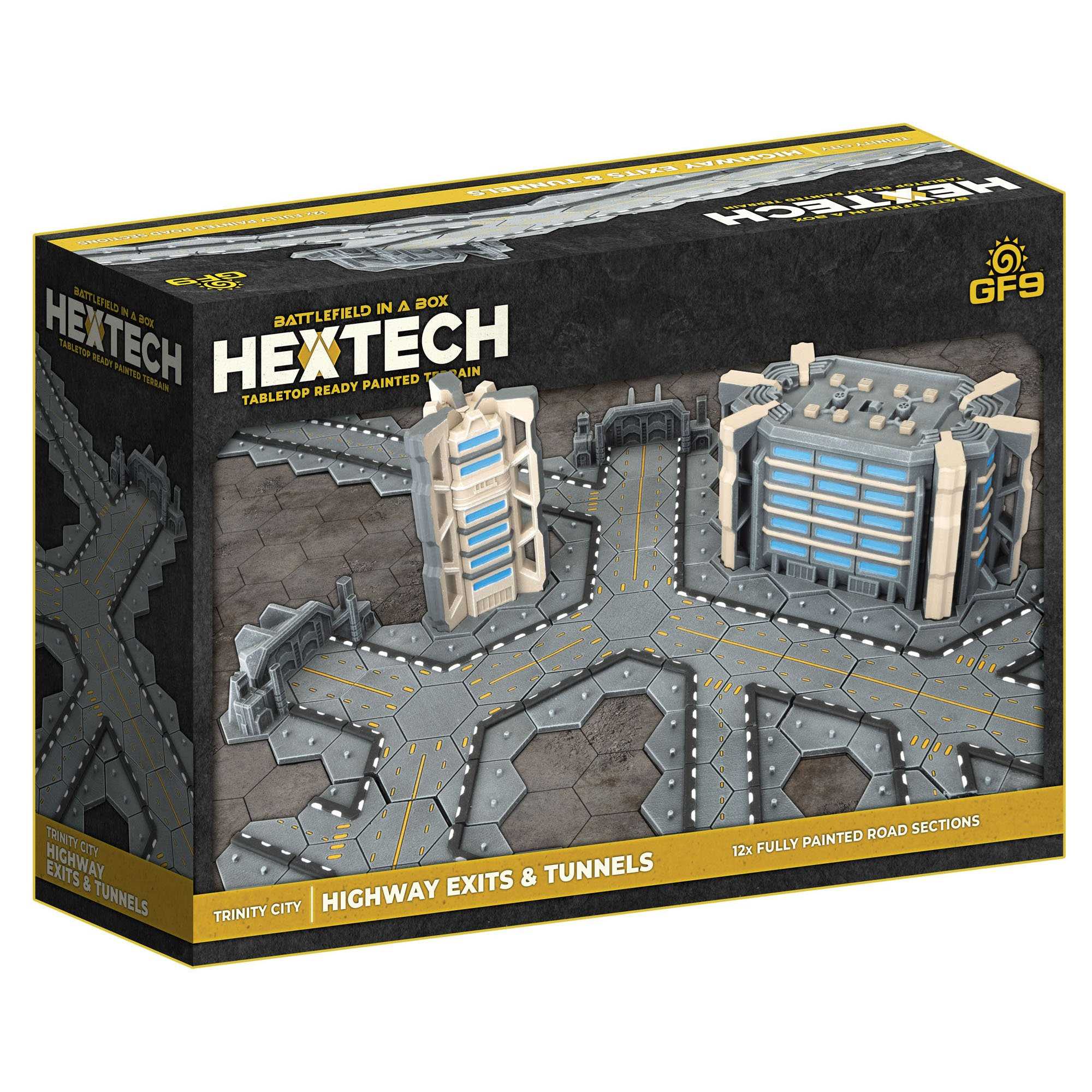 Hextech Tabletop Ready Painted Terrain: Trinity City Highway Exits and Tunnels