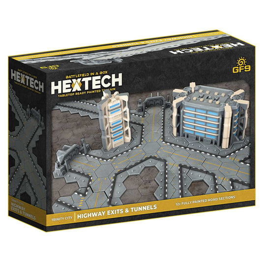 Hextech Tabletop Ready Painted Terrain: Trinity City Highway Exits and Tunnels